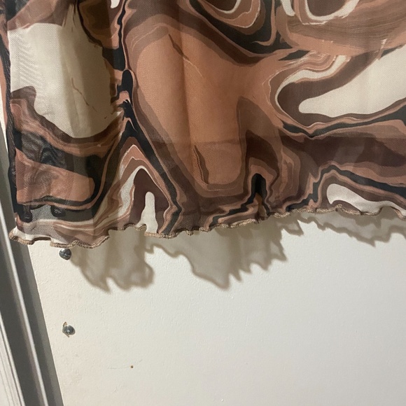 stradivarius mesh tie dye midi skirt - Picture 3 of 3